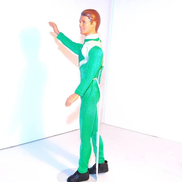 12" 1990 Mattel's  Ken in Green Power Ranger Cosplay Outfit - Picture 6 of 9